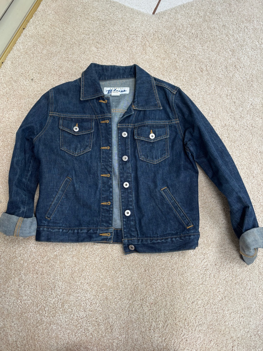 Express Bleus Denim Jacket in Dark Blue